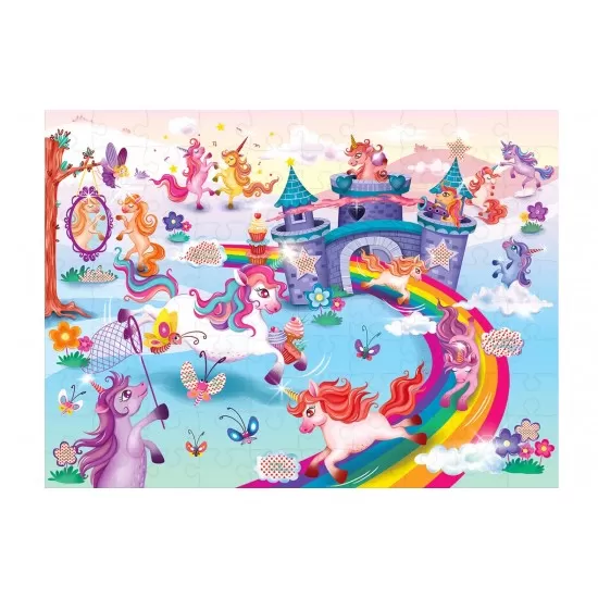 Puzzle magic - Secretele unicornilor 100 piese Puzzle magic - Secretele unicornilor 100 piese