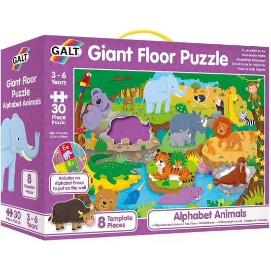Puzzle podea 30 piese - Alfabetul animalutelor