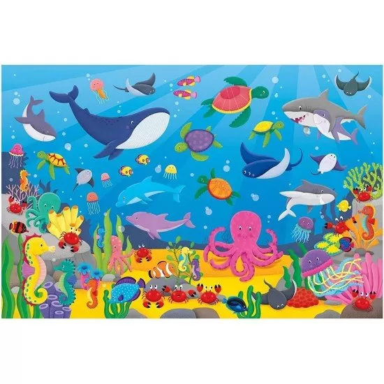 Puzzle podea 30 piese - Numaram animalute marine Puzzle podea 30 piese - Numaram animalute marine