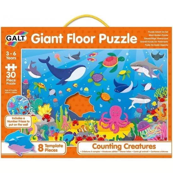 Puzzle podea 30 piese - Numaram animalute marine Puzzle podea 30 piese - Numaram animalute marine