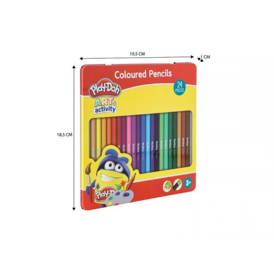 Set 24 creioane colorate in cutie metalica Set 24 creioane colorate in cutie metalica