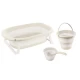 Set pentru baie 3 in 1 cu cadita pliabila - Bej