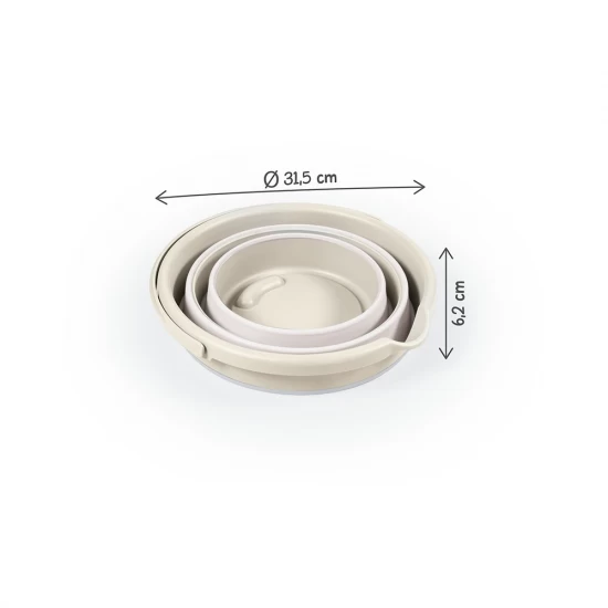 Set pentru baie 3 in 1 cu cadita pliabila - Bej