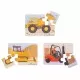 Set 3 puzzle din lemn - Vehicule pentru constructii