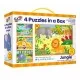 Set 4 puzzle-uri Jungla (12, 16, 20, 24 piese) Set 4 puzzle-uri Jungla (12, 16, 20, 24 piese)
