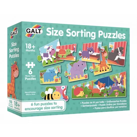 Set 6 puzzle - Animalute jucause (3 piese)