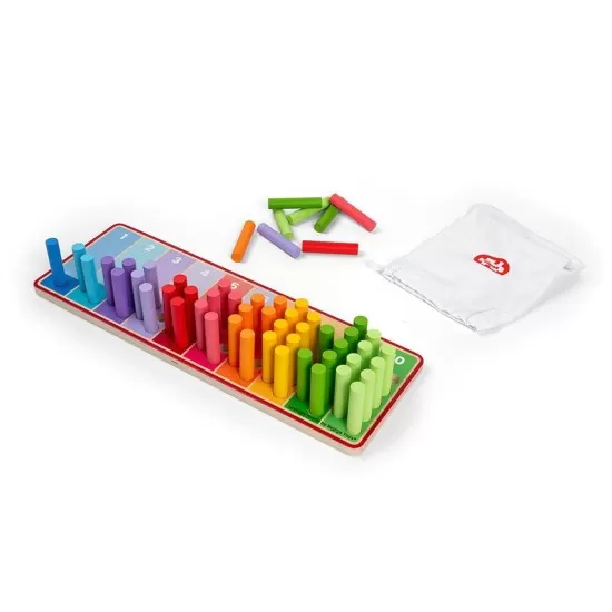Set betisoare din lemn pentru numarat - Curcubeu Set betisoare din lemn pentru numarat - Curcubeu
