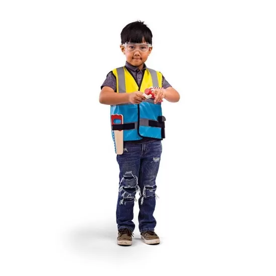 Set costum si accesorii constructor pentru copii Set costum si accesorii constructor pentru copii
