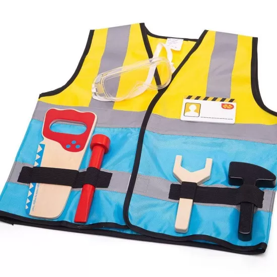 Set costum si accesorii constructor pentru copii Set costum si accesorii constructor pentru copii