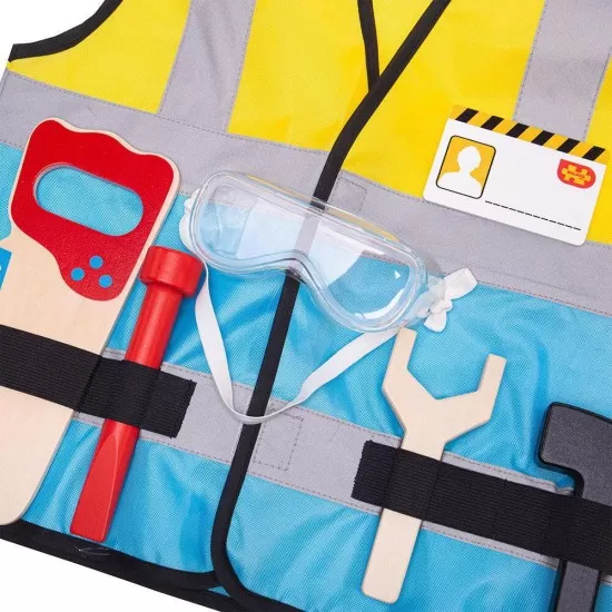 Set costum si accesorii constructor pentru copii Set costum si accesorii constructor pentru copii