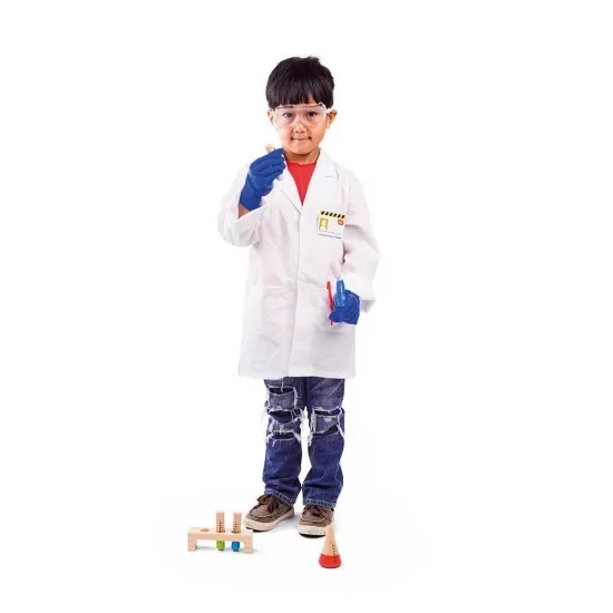 Set costum si accesorii de laborator pentru copii Set costum si accesorii de laborator pentru copii