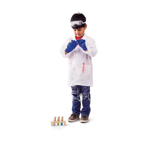 Set costum si accesorii de laborator pentru copii Set costum si accesorii de laborator pentru copii