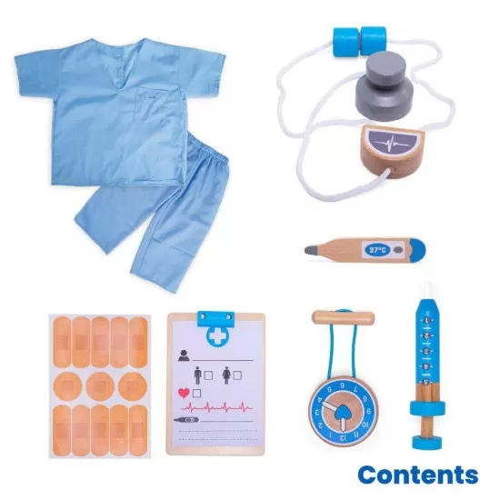 Set costum si accesorii doctor pentru copii Set costum si accesorii doctor pentru copii