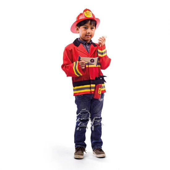 Set costum si accesorii pompier pentru copii Set costum si accesorii pompier pentru copii