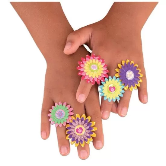 Set creativ - Inele cu floricele Set creativ - Inele cu floricele