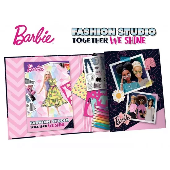 Set de colorat cu activitati Barbie - Fashion Studio Set de colorat cu activitati Barbie - Fashion Studio