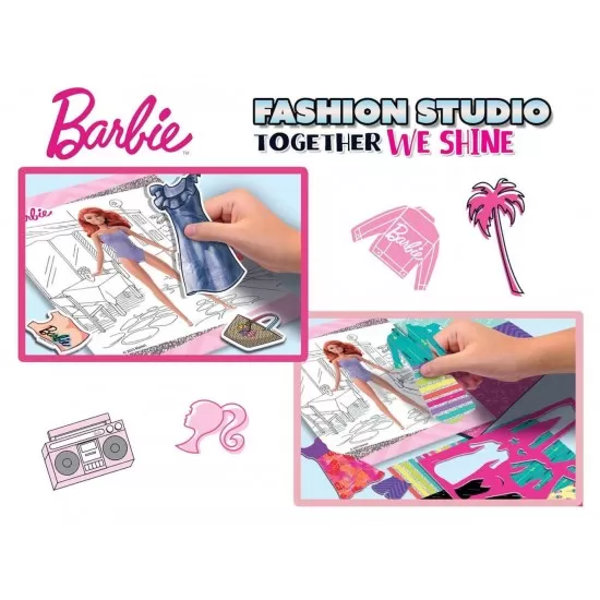 Set de colorat cu activitati Barbie - Fashion Studio Set de colorat cu activitati Barbie - Fashion Studio