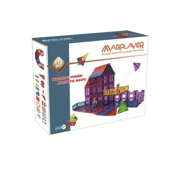 Set de constructie magnetic - 112 piese Set de constructie magnetic - 112 piese