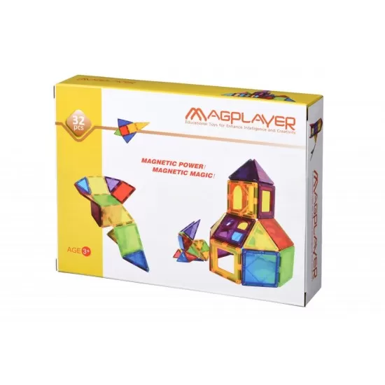Set de constructie magnetic - 32 piese Set de constructie magnetic - 32 piese