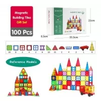 Set de constructie magnetic 3D - 100 piese