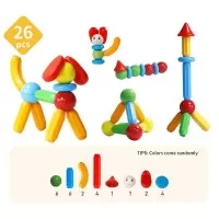 Set de constructie magnetic - STICK (26 piese)
