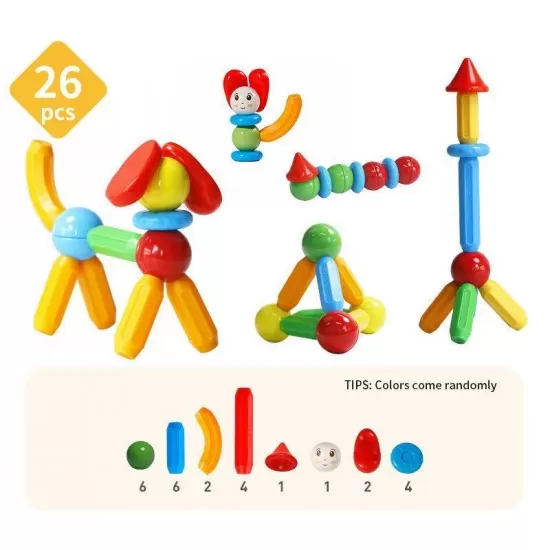 Set de constructie magnetic - STICK (26 piese) Set de constructie magnetic - STICK (26 piese)
