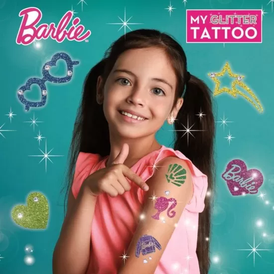 Setul meu de tatuaje cu sclipici - Barbie Setul meu de tatuaje cu sclipici - Barbie