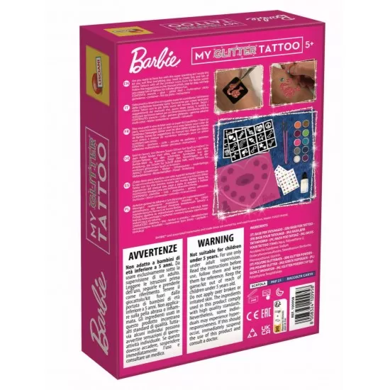 Setul meu de tatuaje cu sclipici - Barbie Setul meu de tatuaje cu sclipici - Barbie