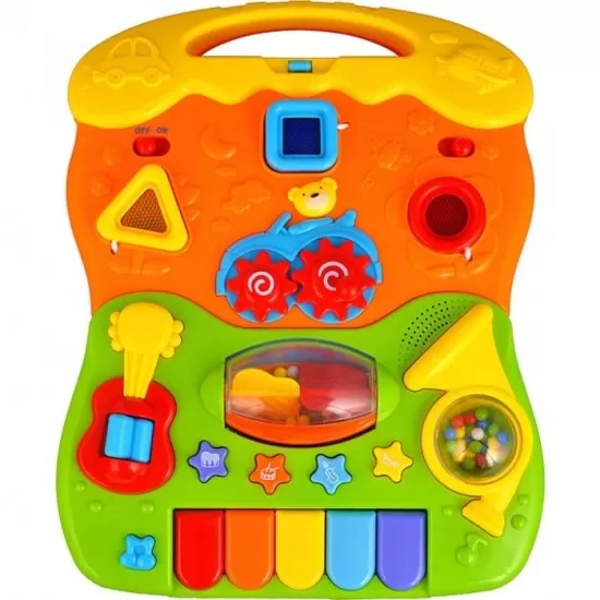 Antemergator 2 in 1 cu diverse activitati si muzica Ricokids RK-744 - Alb Antemergator 2 in 1 cu diverse activitati si muzica Ricokids RK-744 - Alb