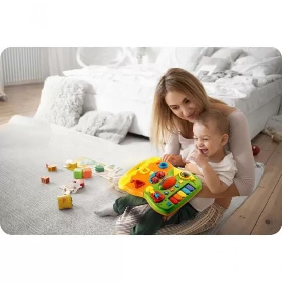 Antemergator 2 in 1 cu diverse activitati si muzica Ricokids RK-744 - Alb Antemergator 2 in 1 cu diverse activitati si muzica Ricokids RK-744 - Alb