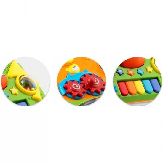 Antemergator 2 in 1 cu diverse activitati si muzica Ricokids RK-744 - Alb Antemergator 2 in 1 cu diverse activitati si muzica Ricokids RK-744 - Alb