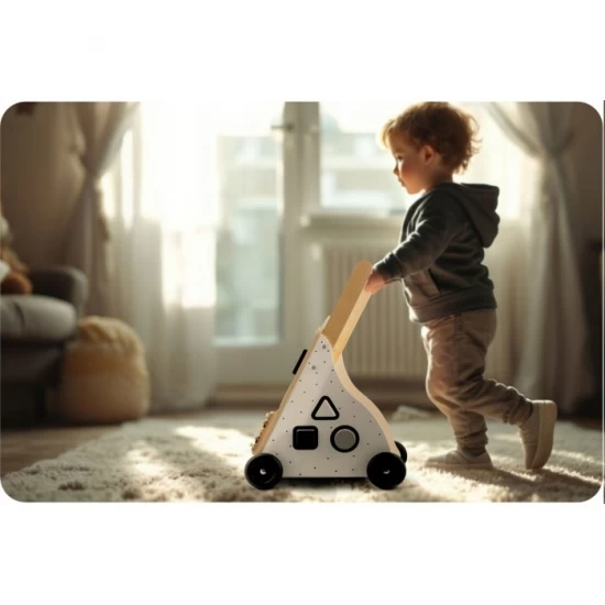 Antemergator din lemn cu diverse activitati, 28 x 35 x 53 cm, Ricokids Antemergator din lemn cu diverse activitati, 28 x 35 x 53 cm, Ricokids