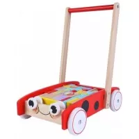 Antemergator din lemn cu 40 de cuburi Ecotoys 2112 Buburuza
