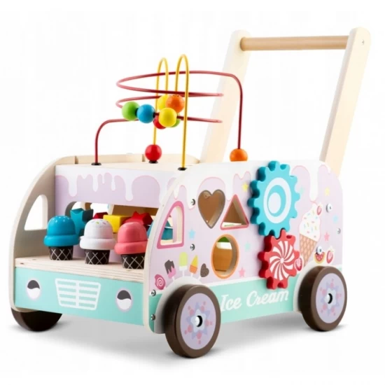 Antemergator din lemn tip magazin cu inghetata si diverse activitati, 48 x 27.5 x 40.5 cm, Ricokids Antemergator din lemn tip magazin cu inghetata si diverse activitati, 48 x 27.5 x 40.5 cm, Ricokids