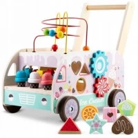 Antemergator din lemn tip magazin cu inghetata si diverse activitati, 48 x 27.5 x 40.5 cm, Ricokids