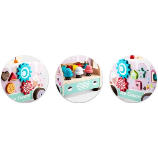 Antemergator din lemn tip magazin cu inghetata si diverse activitati, 48 x 27.5 x 40.5 cm, Ricokids Antemergator din lemn tip magazin cu inghetata si diverse activitati, 48 x 27.5 x 40.5 cm, Ricokids