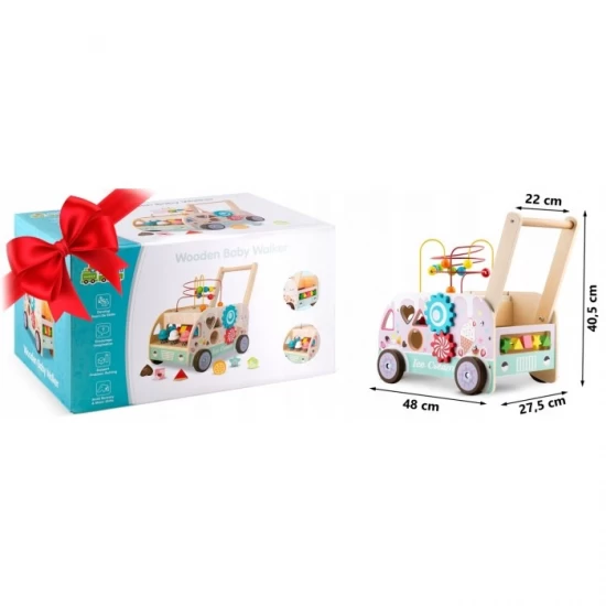 Antemergator din lemn tip magazin cu inghetata si diverse activitati, 48 x 27.5 x 40.5 cm, Ricokids Antemergator din lemn tip magazin cu inghetata si diverse activitati, 48 x 27.5 x 40.5 cm, Ricokids