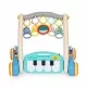 Antemergator educational 2 in 1 cu salteluta de joaca Huanger HE0637 albastru Antemergator educational 2 in 1 cu salteluta de joaca Huanger HE0637 albastru