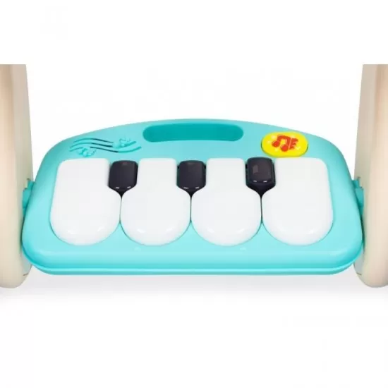Antemergator educational 2 in 1 cu salteluta de joaca Huanger HE0637 albastru Antemergator educational 2 in 1 cu salteluta de joaca Huanger HE0637 albastru