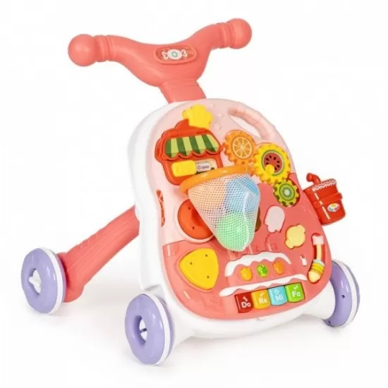 Antemergator educational 2 in 1 Huanger HE0815 - Alb cu roz Antemergator educational 2 in 1 Huanger HE0815 - Alb cu roz