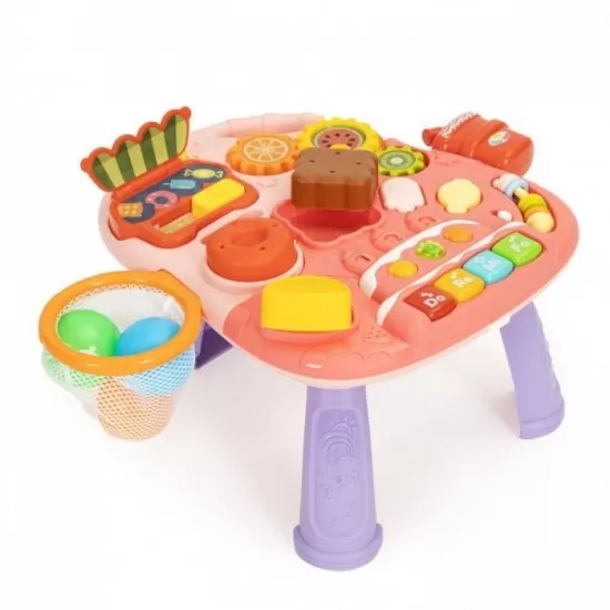 Antemergator educational 2 in 1 Huanger HE0815 - Alb cu roz Antemergator educational 2 in 1 Huanger HE0815 - Alb cu roz