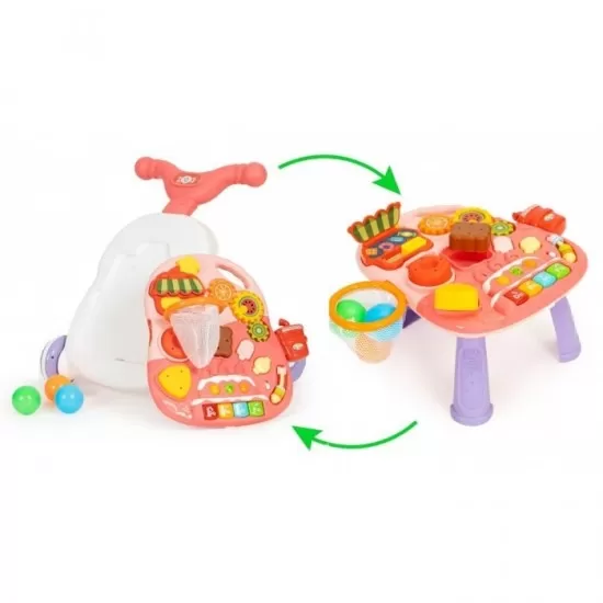 Antemergator educational 2 in 1 Huanger HE0815 - Alb cu roz Antemergator educational 2 in 1 Huanger HE0815 - Alb cu roz
