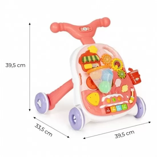 Antemergator educational 2 in 1 Huanger HE0815 - Alb cu roz Antemergator educational 2 in 1 Huanger HE0815 - Alb cu roz