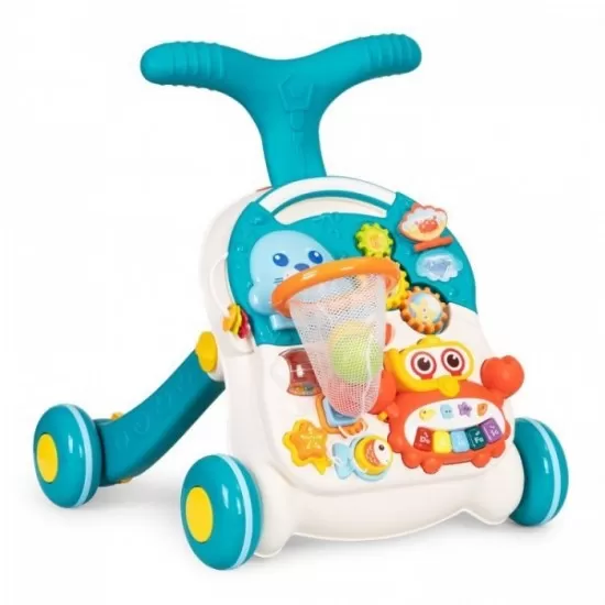 Antemergator educational 2 in 1 Huanger HE0828 - Alb cu albastru Antemergator educational 2 in 1 Huanger HE0828 - Alb cu albastru