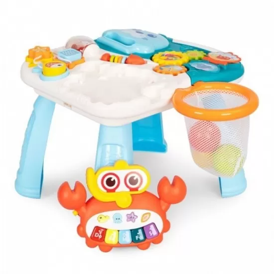 Antemergator educational 2 in 1 Huanger HE0828 - Alb cu albastru Antemergator educational 2 in 1 Huanger HE0828 - Alb cu albastru