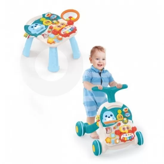 Antemergator educational 2 in 1 Huanger HE0828 - Alb cu albastru Antemergator educational 2 in 1 Huanger HE0828 - Alb cu albastru