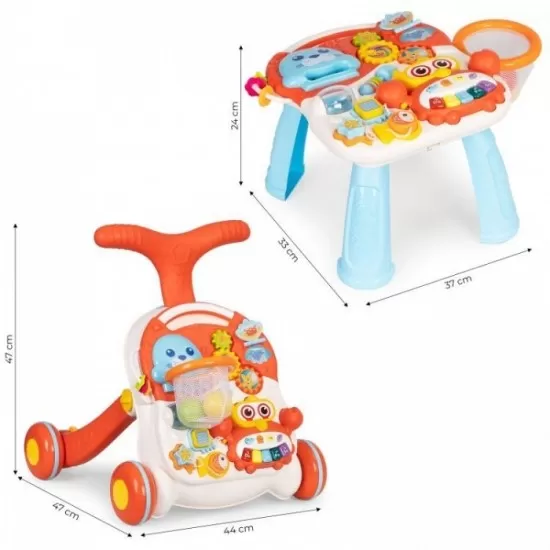 Antemergator educational 2 in 1 Huanger HE0829 - Alb cu rosu Antemergator educational 2 in 1 Huanger HE0829 - Alb cu rosu