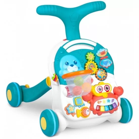 Antemergator educational 2 in 1 Ricokids RK-810 Alb cu albastru Antemergator educational 2 in 1 Ricokids RK-810 Alb cu albastru