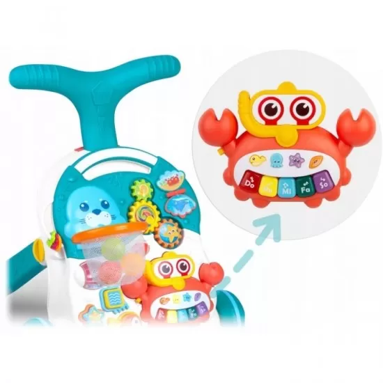 Antemergator educational 2 in 1 Ricokids RK-810 Alb cu albastru Antemergator educational 2 in 1 Ricokids RK-810 Alb cu albastru