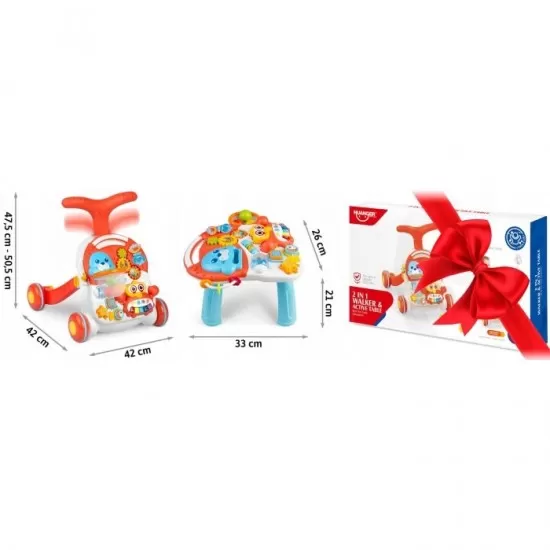 Antemergator educational 2 in 1 Ricokids RK-810 Alb cu rosu Antemergator educational 2 in 1 Ricokids RK-810 Alb cu rosu